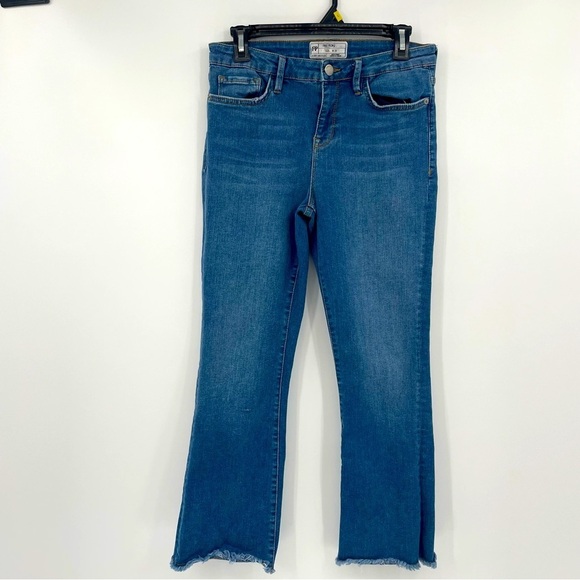 Free People Jeans Boot Cut Fringed Blue Sz. W29 - Picture 1 of 12